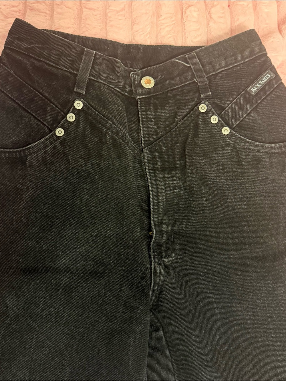 Vintage authentic Rockies black high waisted straight leg jeans